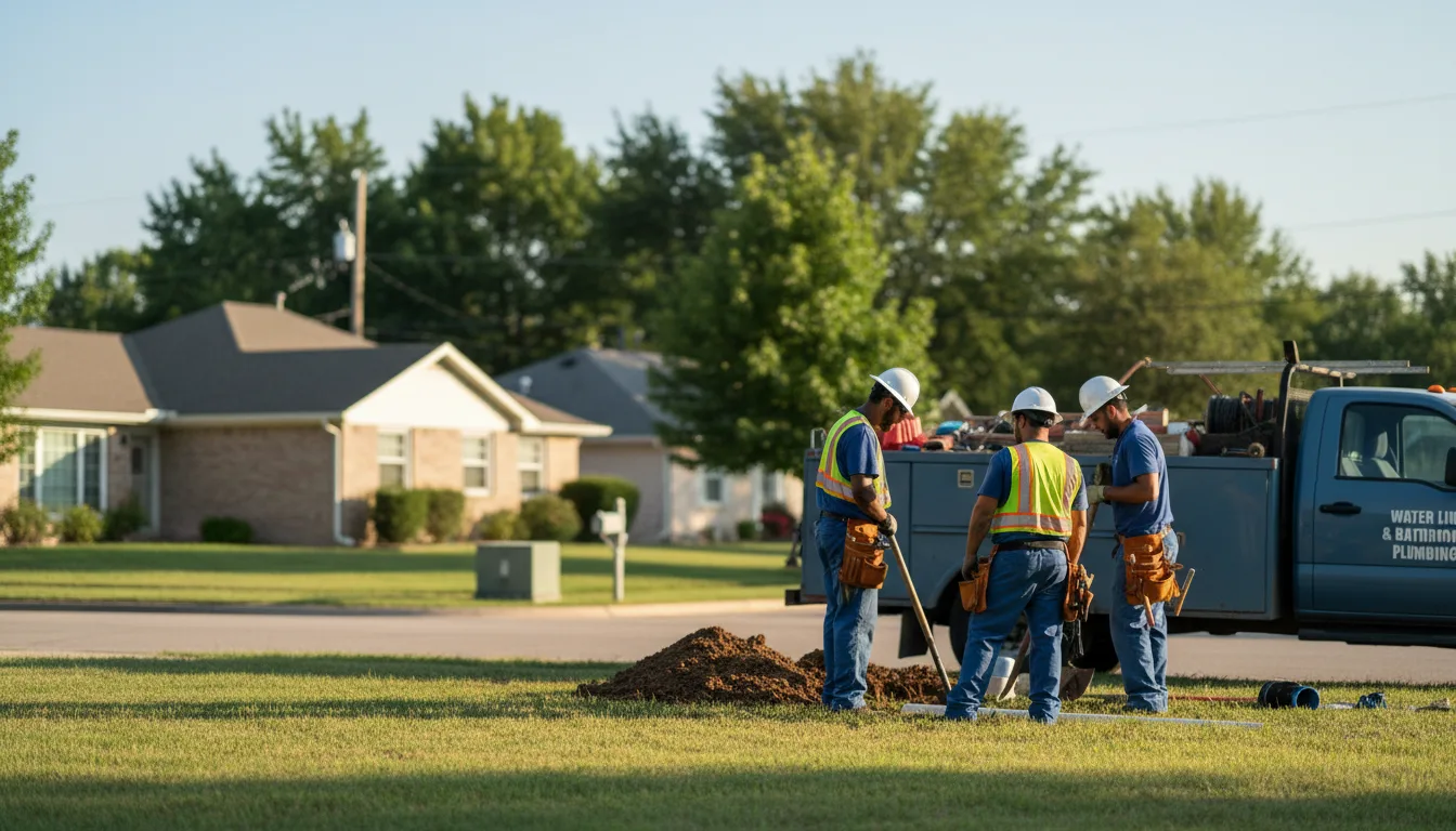 Residential water line and bathroom plumbing service in Frankewing, TN